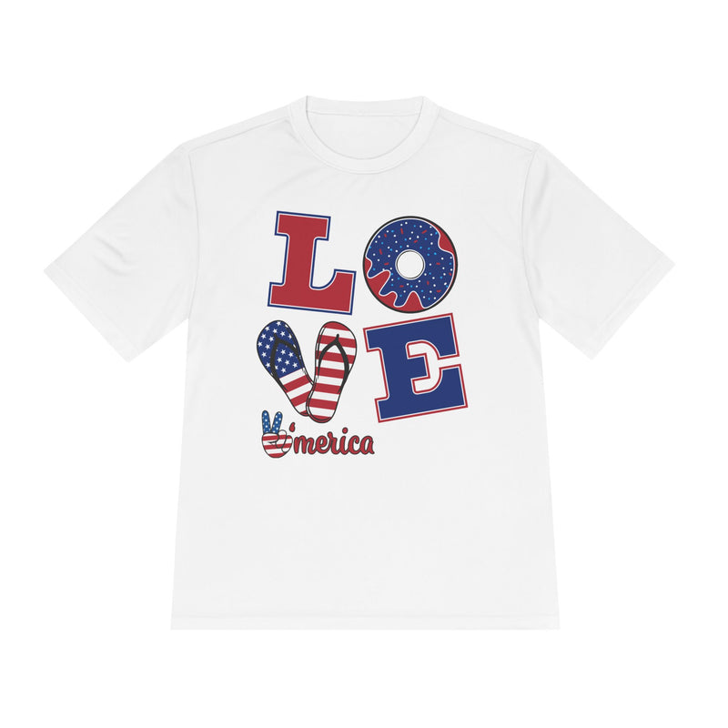 Patriotic "LOVE 'Merica" Tee - American Flag Donut 4th of July Shirt