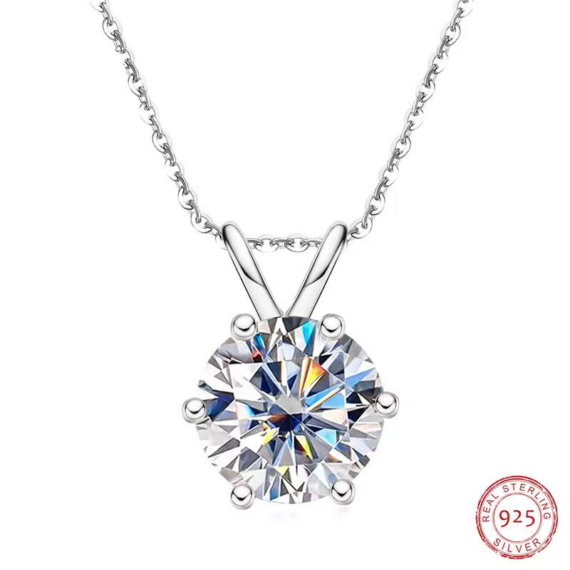 AnuJewel 1ct 3ct 5ct D Color Moissanite Diamond Top Quality 18K Gold Plated Pendant Necklace Fine Jewelry Gifts Wholesale