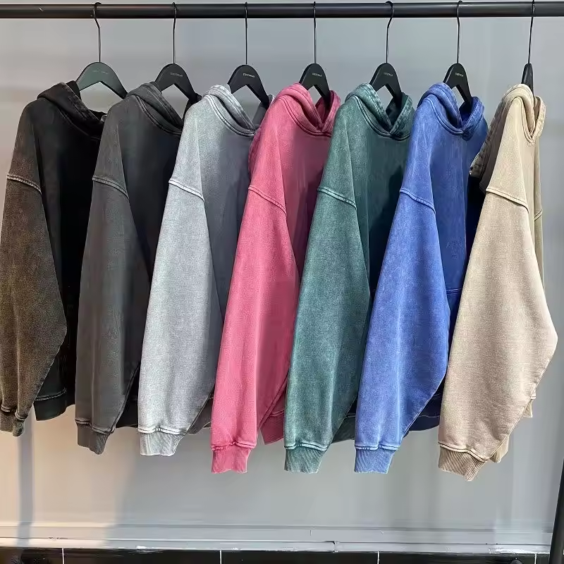 American Retro Heavyweight Sweatshirt for Men and Women Spring and Autumn Washed Vintage Oversize Loose Large Size Hooded Jacket